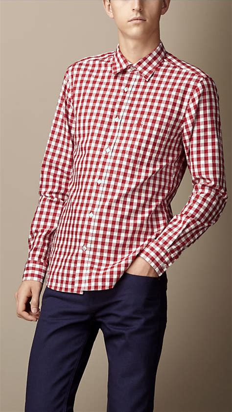 burberry cotton gingham shirt|Men’s Designer Shirts .